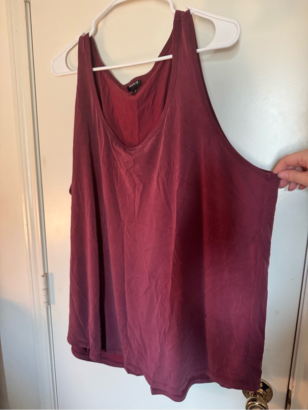 Torrid 3x Flowy Burgundy Tank Top -